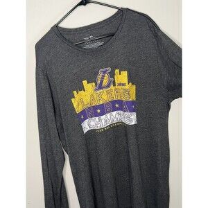 LA Lakers NBA Champions 2020 Shirt Men’s 2XL Black Long Sleeve Majestic Threads